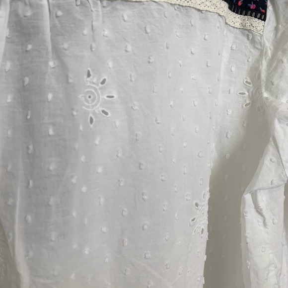 Matilda Jane Snow Globe Boho Peasant Floral Swiss Dot Puffed Blouse XXL - Picture 14 of 14